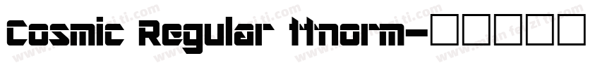 Cosmic Regular ttnorm字体转换